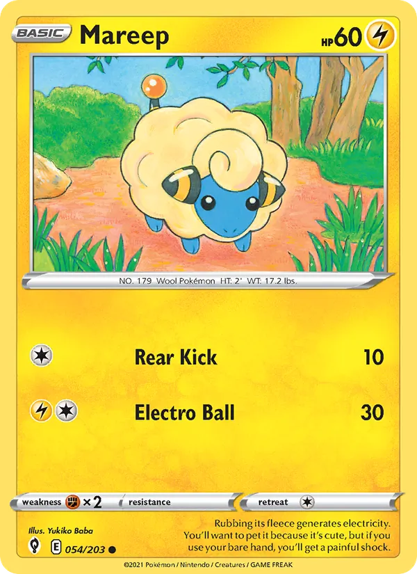 Kartu Mareep dari Evolving Skies, nomor 54/203