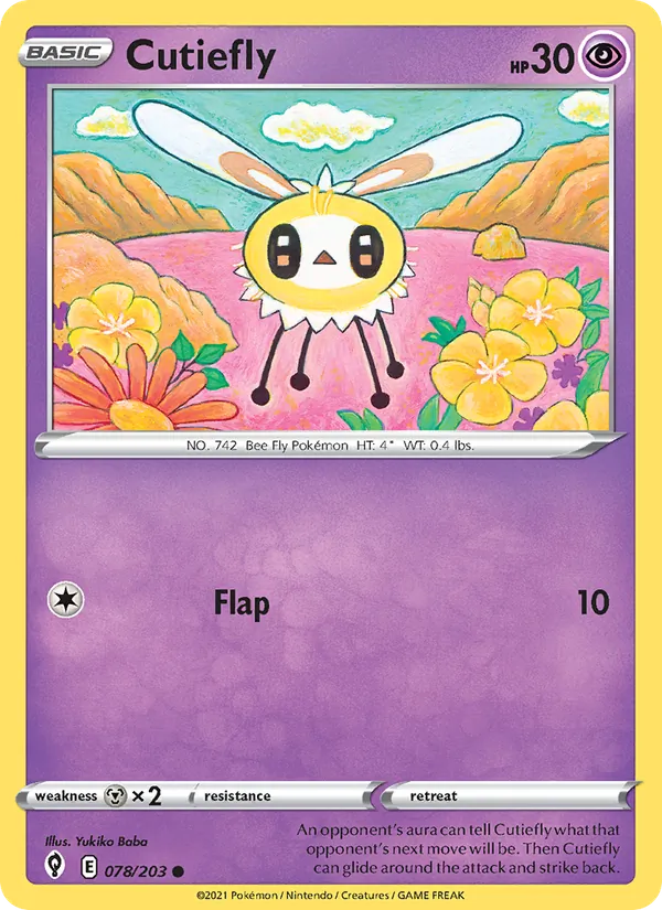 Kartu Cutiefly dari Evolving Skies, nomor 78/203