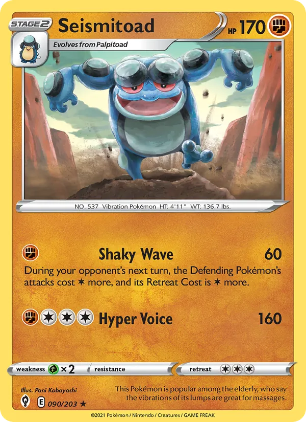 Kartu Seismitoad dari Evolving Skies, nomor 90/203