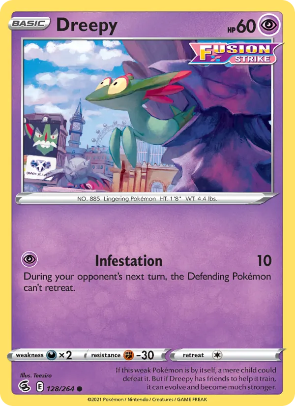 Dreepy card from Fusion Strike, number 128/264