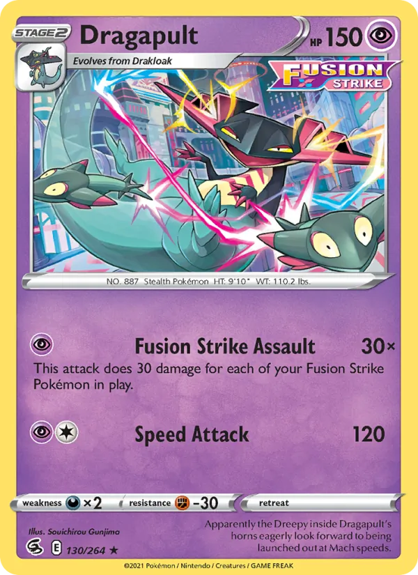 Kartu Dragapult dari Fusion Strike, nomor 130/264
