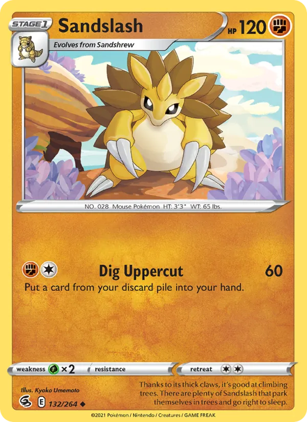 Kaart Sandslash uit Fusion Strike, nummer 132/264