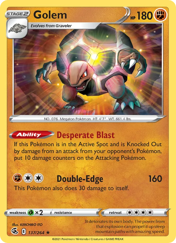 Kartu Golem dari Fusion Strike, nomor 137/264