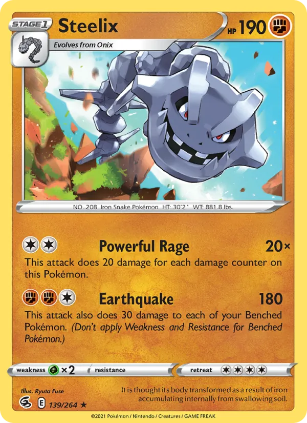Kartu Steelix dari Fusion Strike, nomor 139/264