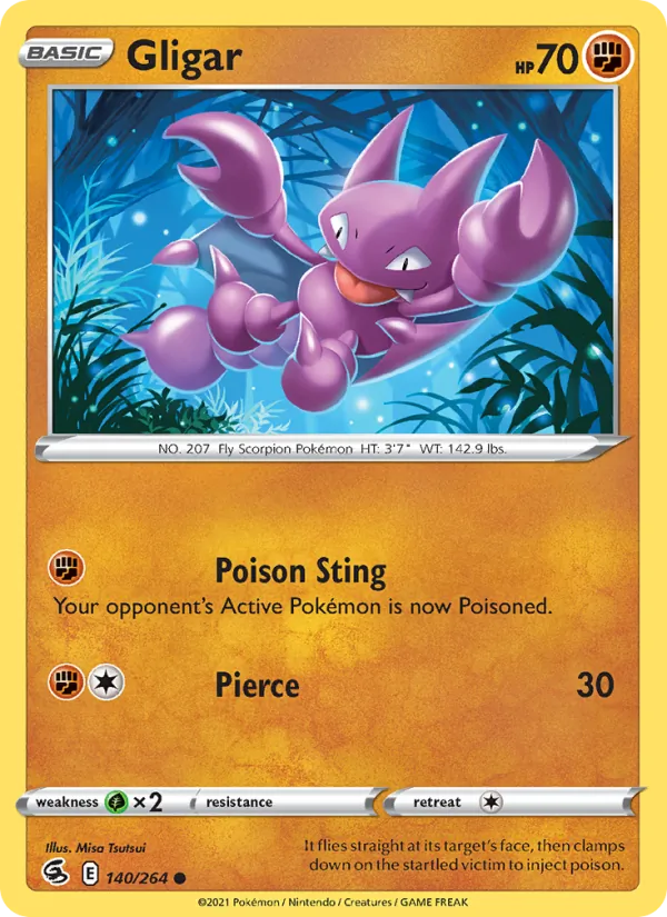 Kartu Gligar dari Fusion Strike, nomor 140/264