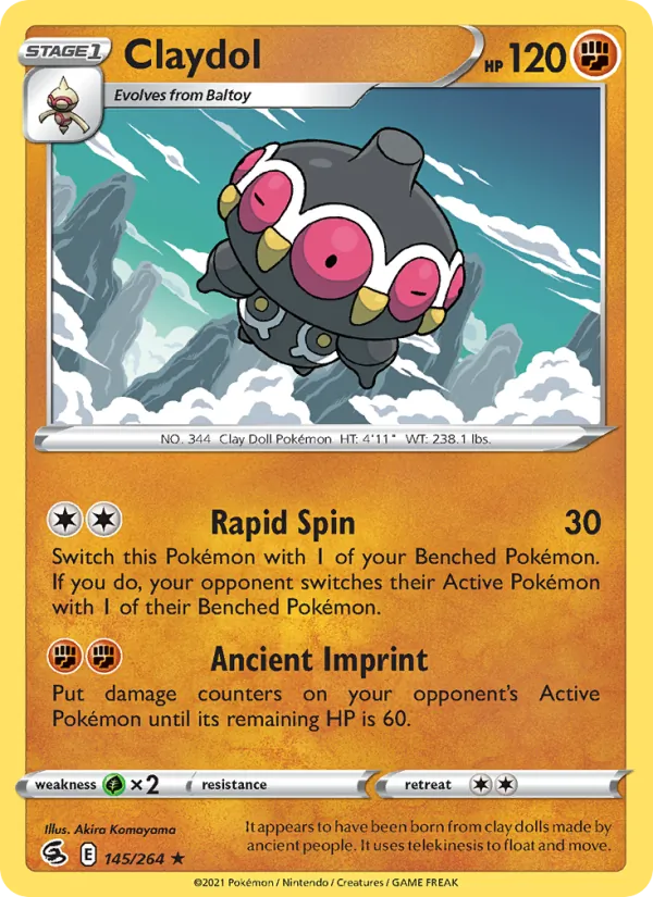 Kaart Claydol uit Fusion Strike, nummer 145/264