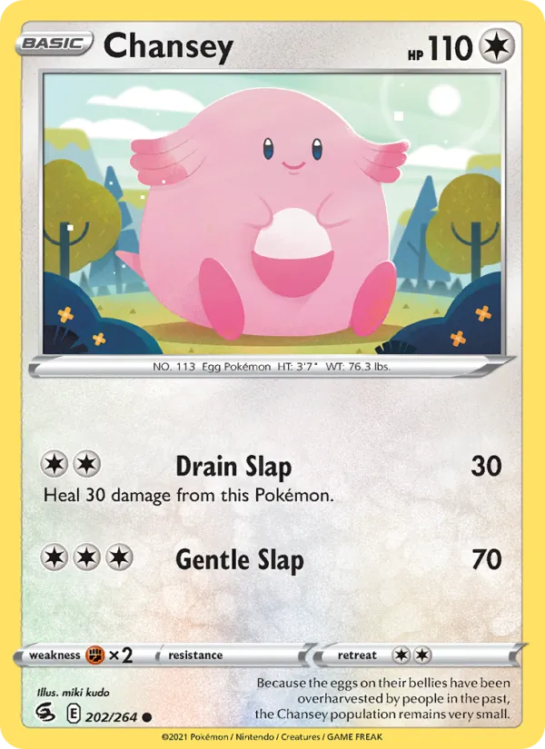 Kartu Chansey dari Fusion Strike, nomor 202/264