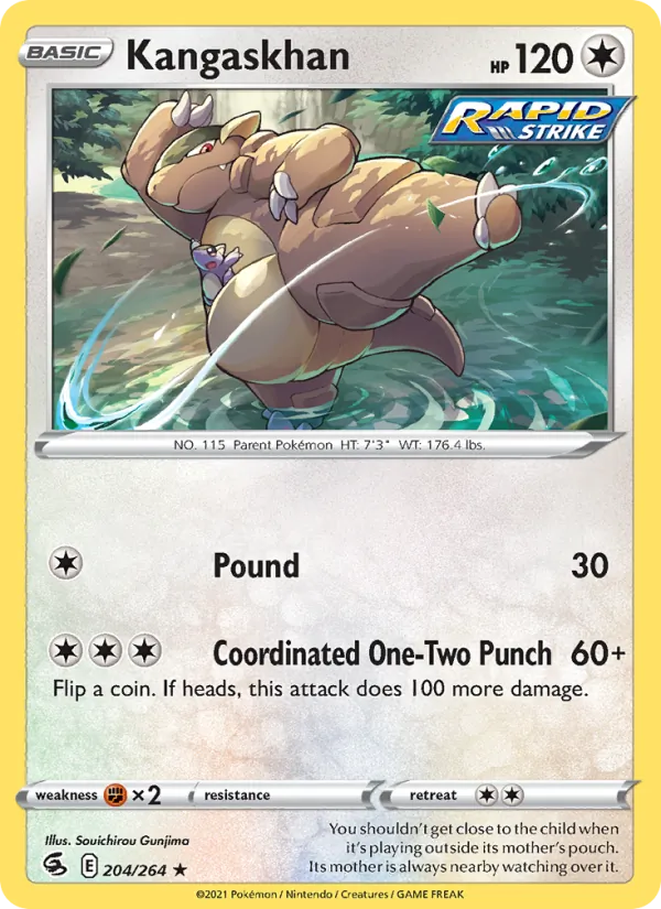 Kaart Kangaskhan uit Fusion Strike, nummer 204/264