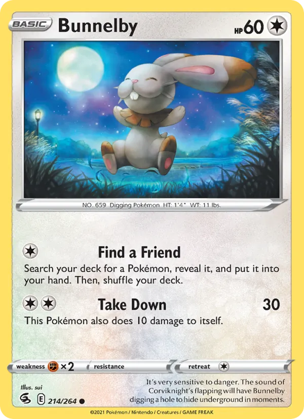 Kartu Bunnelby dari Fusion Strike, nomor 214/264