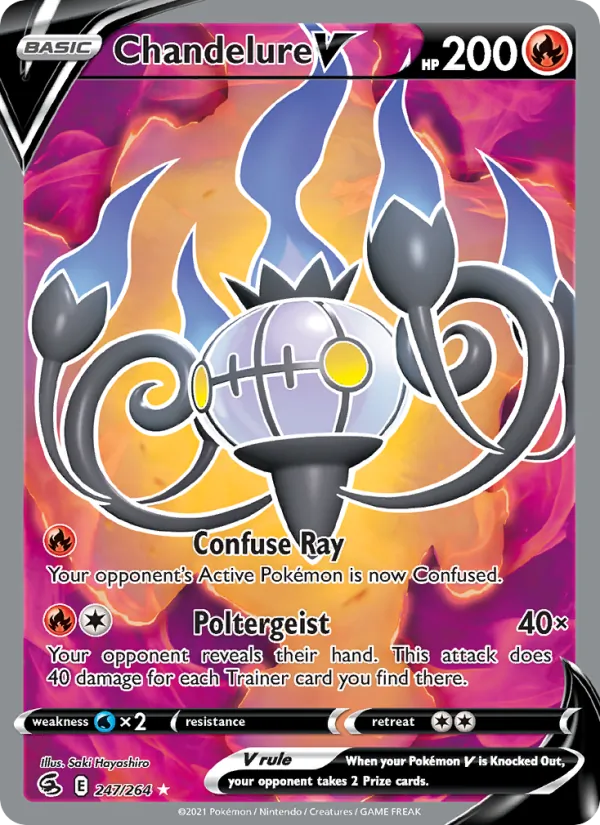 Kaart Chandelure V uit Fusion Strike, nummer 247/264