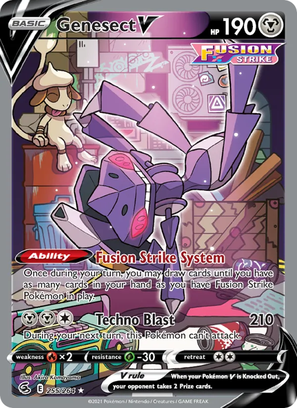 Genesect V card from Fusion Strike, number 255/264