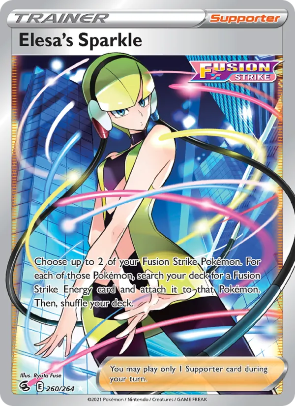 Kaart Elesa's Sparkle uit Fusion Strike, nummer 260/264