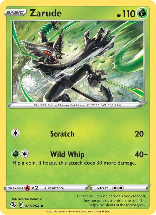 Kartu Zarude dari Fusion Strike, nomor 27/264