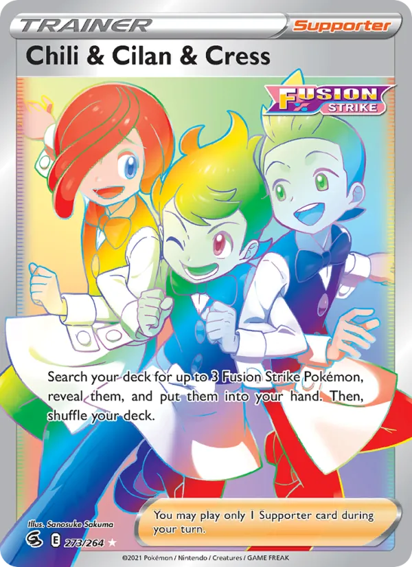 Chili & Cilan & Cress card from Fusion Strike, number 273/264