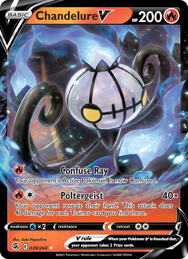 Kaart Chandelure V uit Fusion Strike, nummer 39/264