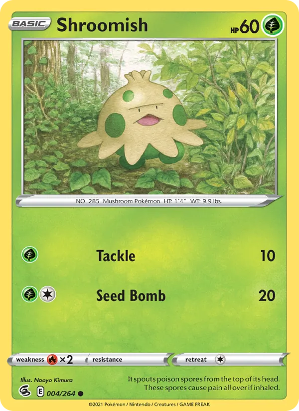 Kaart Shroomish uit Fusion Strike, nummer 4/264