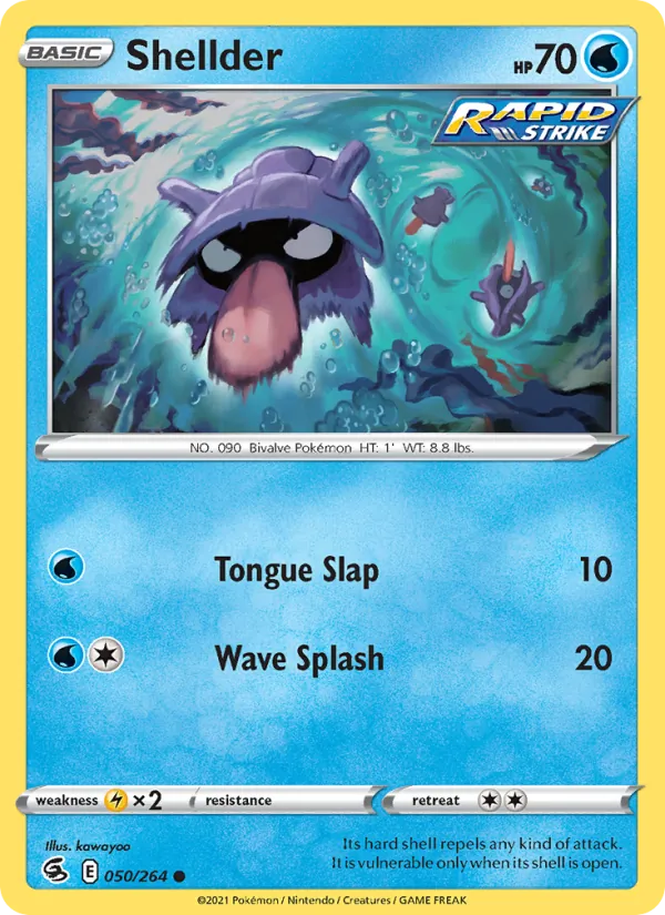 Kartu Shellder dari Fusion Strike, nomor 50/264