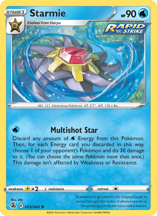 Kaart Starmie uit Fusion Strike, nummer 53/264