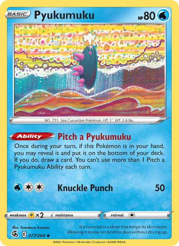Kartu Pyukumuku dari Fusion Strike, nomor 77/264