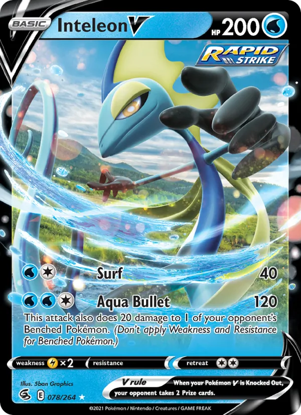 Kartu Inteleon V dari Fusion Strike, nomor 78/264