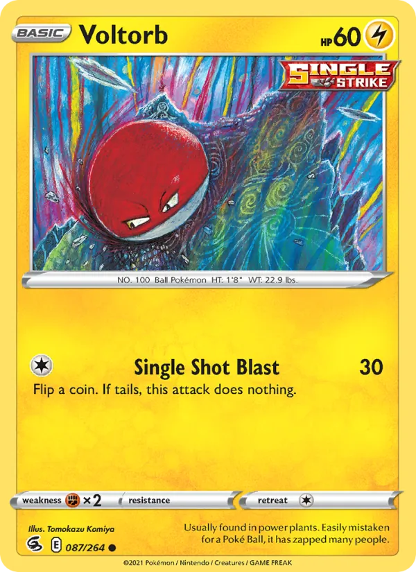 Kartu Voltorb dari Fusion Strike, nomor 87/264