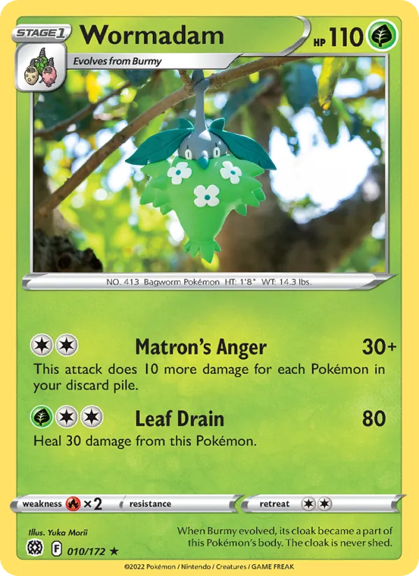Wormadam card from Brilliant Stars, number 010/172