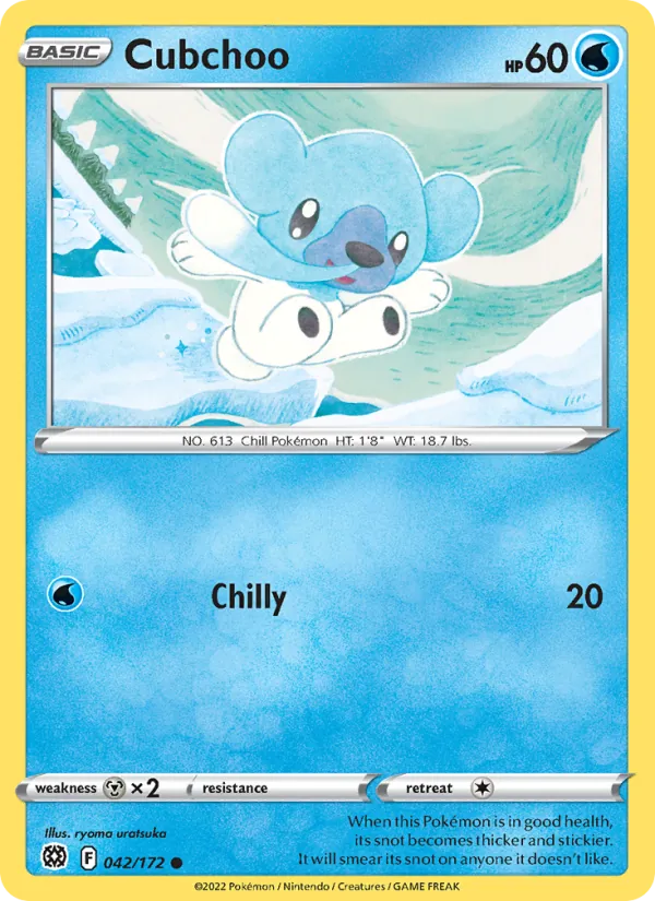 Kartu Cubchoo dari Brilliant Stars, nomor 042/172