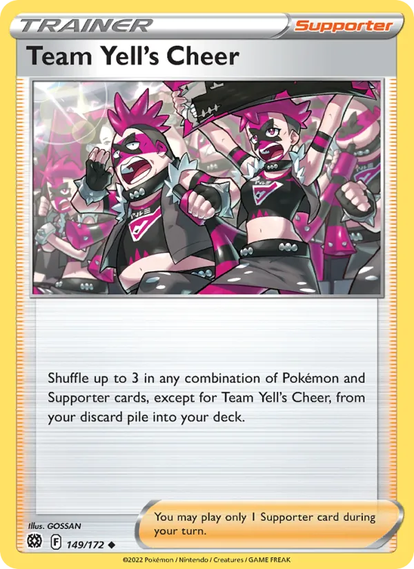 Kaart Team Yell's Cheer uit Brilliant Stars, nummer 149/172