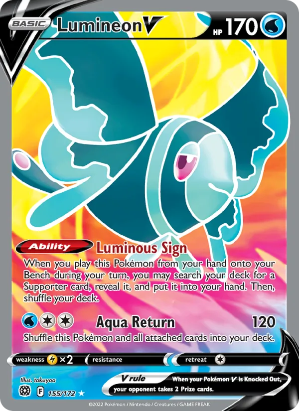 Kartu Lumineon V dari Brilliant Stars, nomor 155/172