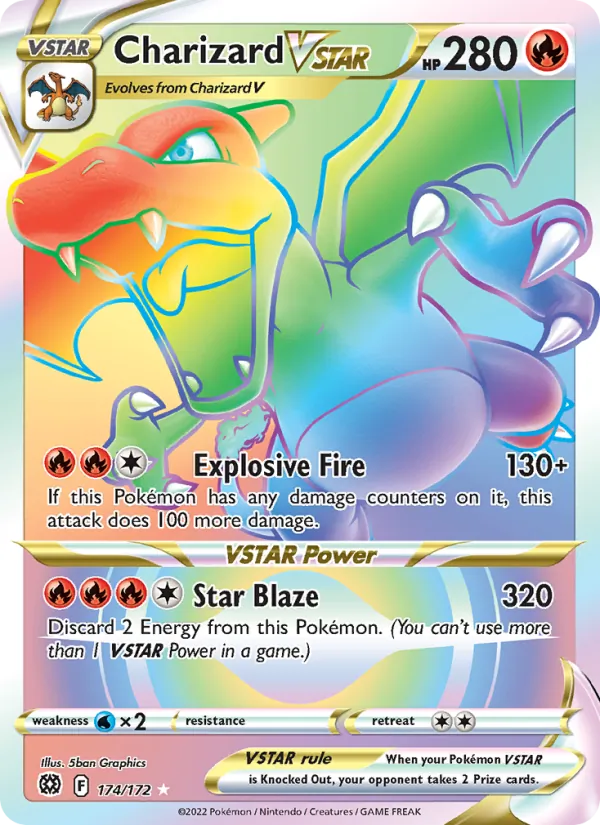 Charizard VSTAR card from Brilliant Stars, number 174/172