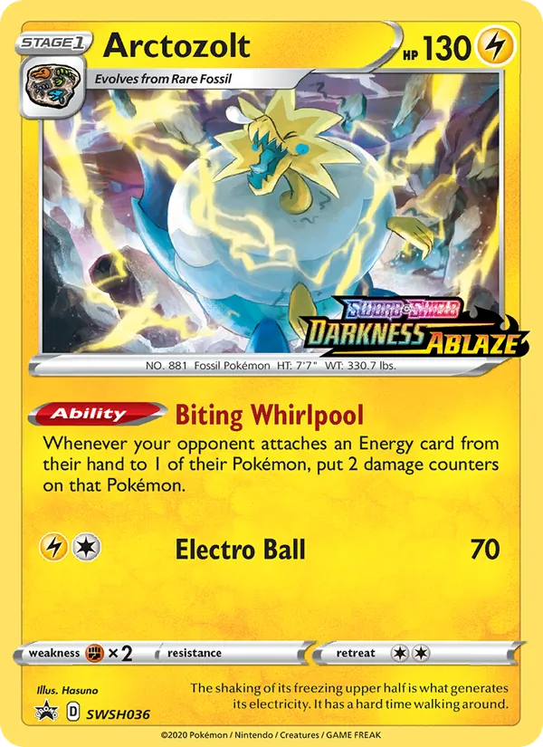 Arctozolt card from SWSH Black Star Promos, number SWSH036/307