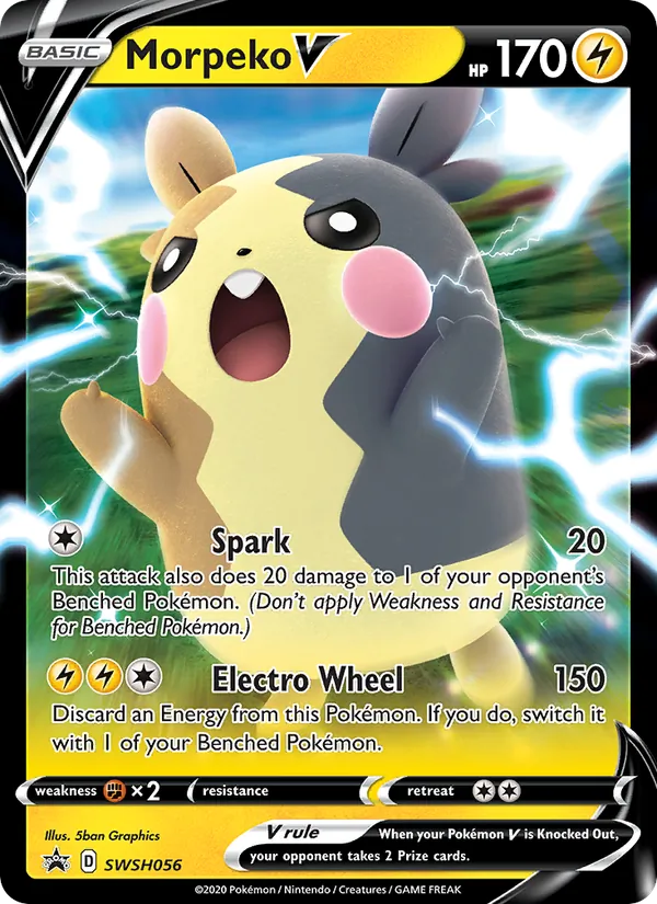 Kartu Morpeko V dari SWSH Black Star Promos, nomor SWSH056/307