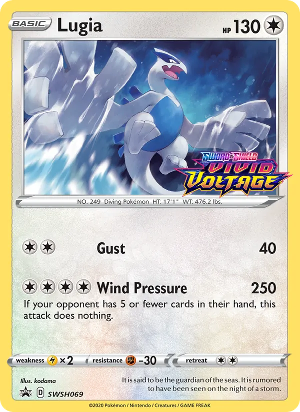 Lugia card from SWSH Black Star Promos, number SWSH069/307