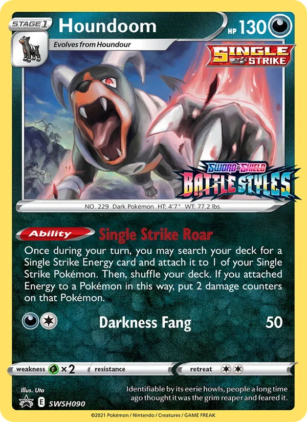 Houndoom card from SWSH Black Star Promos, number SWSH090/307