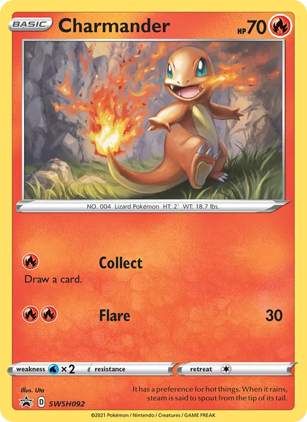 Charmander card from SWSH Black Star Promos, number SWSH092/307
