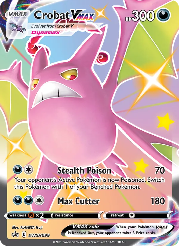 Kartu Crobat VMAX dari SWSH Black Star Promos, nomor SWSH099/307