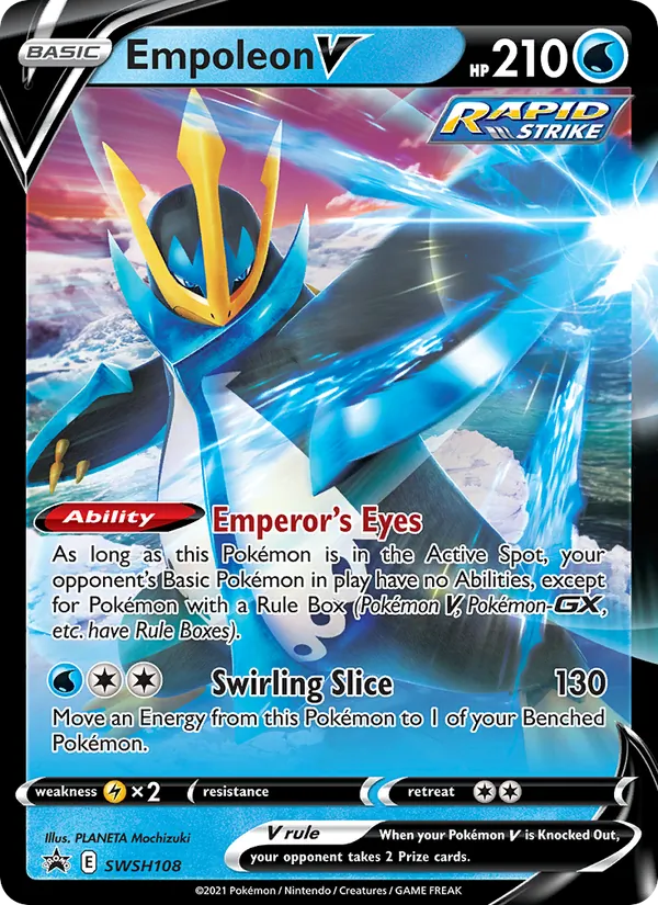 Kartu Empoleon V dari SWSH Black Star Promos, nomor SWSH108/307