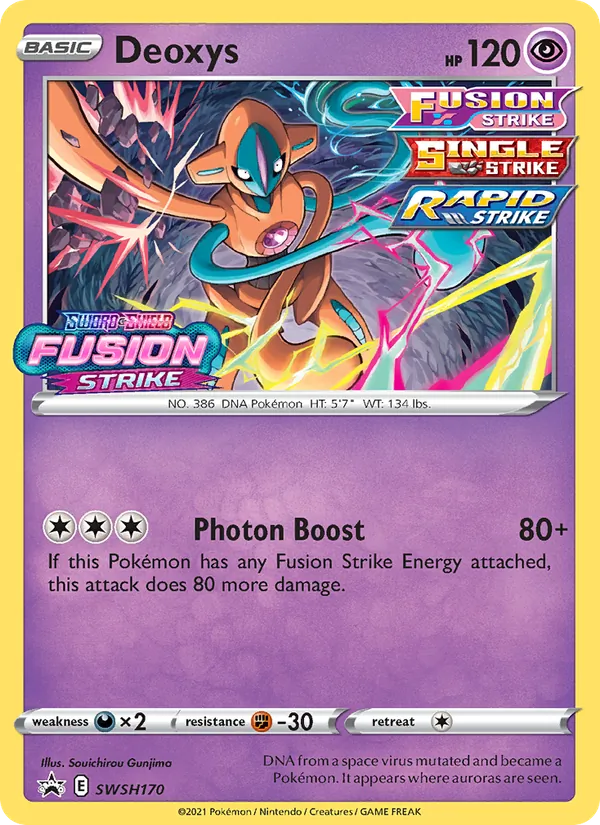 Deoxys card from SWSH Black Star Promos, number SWSH170/307