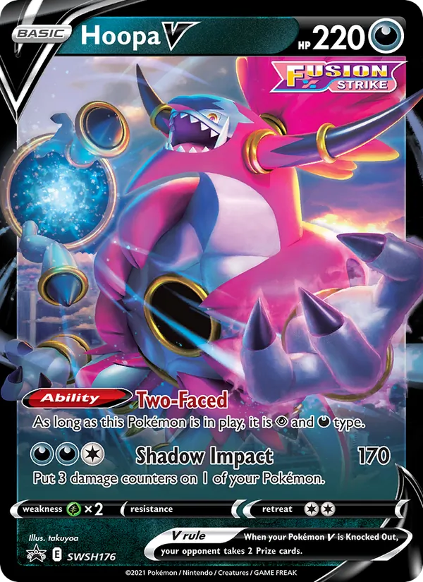 Kartu Hoopa V dari SWSH Black Star Promos, nomor SWSH176/307
