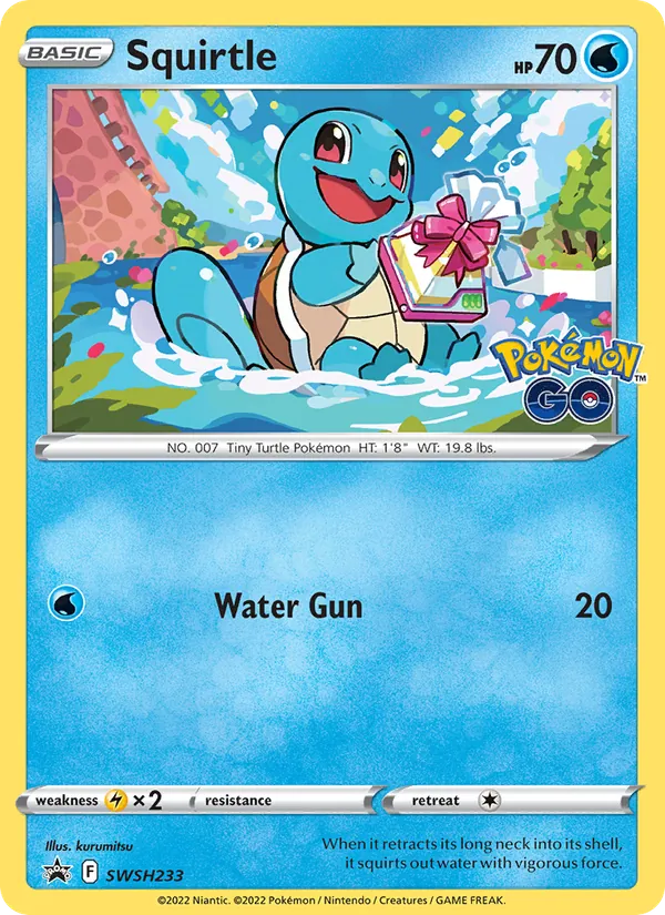Squirtle card from SWSH Black Star Promos, number SWSH233/307