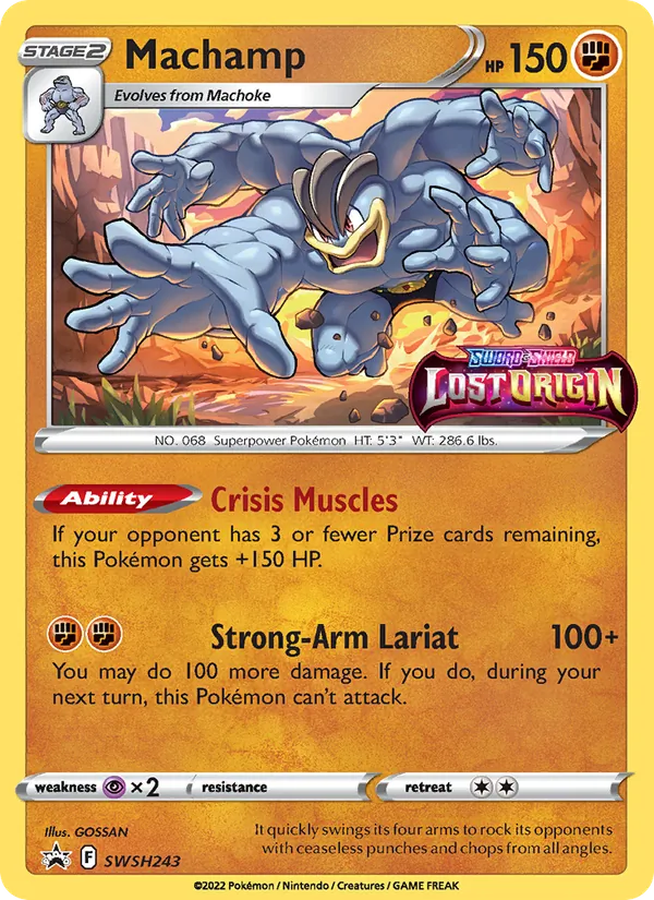 Kaart Machamp uit SWSH Black Star Promos, nummer SWSH243/307