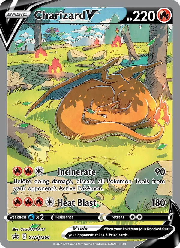 Charizard V card from SWSH Black Star Promos, number SWSH260/307