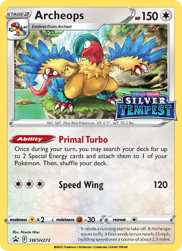 Kaart Archeops uit SWSH Black Star Promos, nummer SWSH272/307