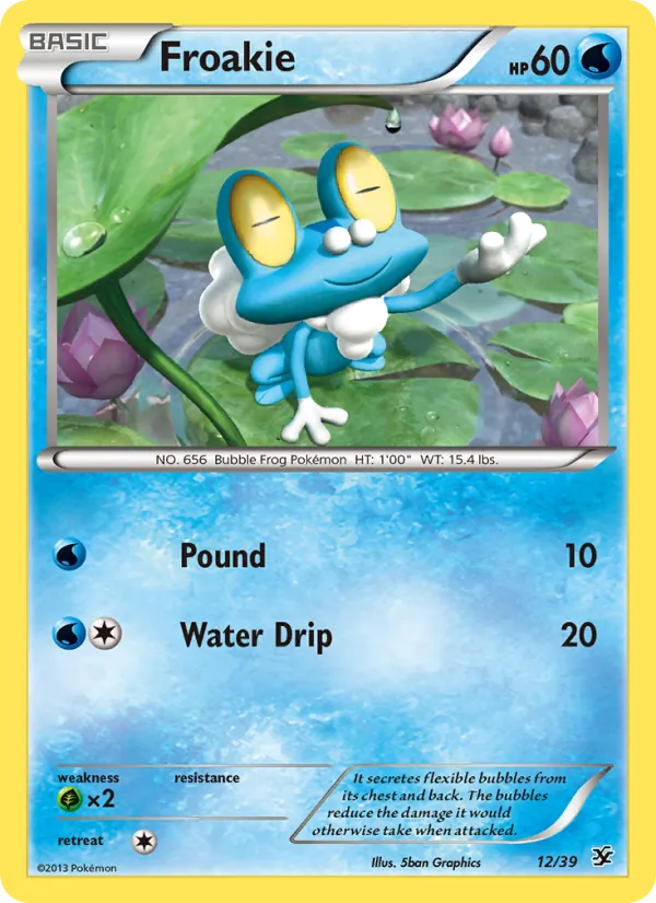 Froakie card from Kalos Starter Set, number 12/39