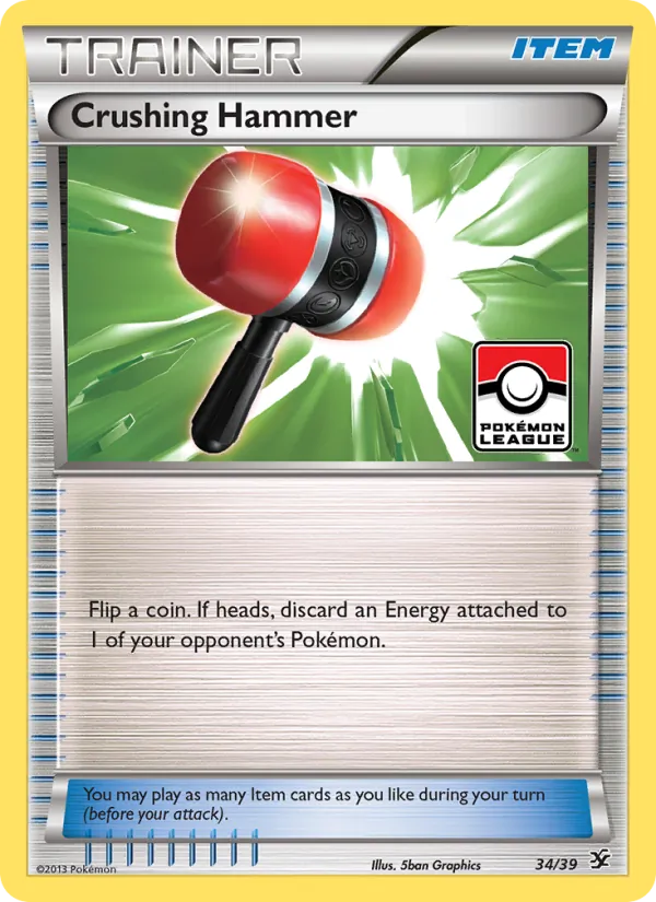 Kartu Crushing Hammer dari Kalos Starter Set, nomor 34/39