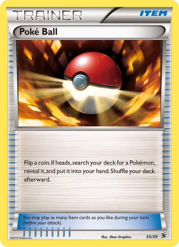 Kaart Poké Ball uit Kalos Starter Set, nummer 35/39