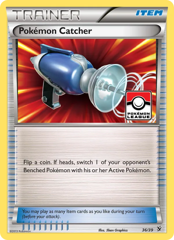 Kartu Pokémon Catcher dari Kalos Starter Set, nomor 36/39