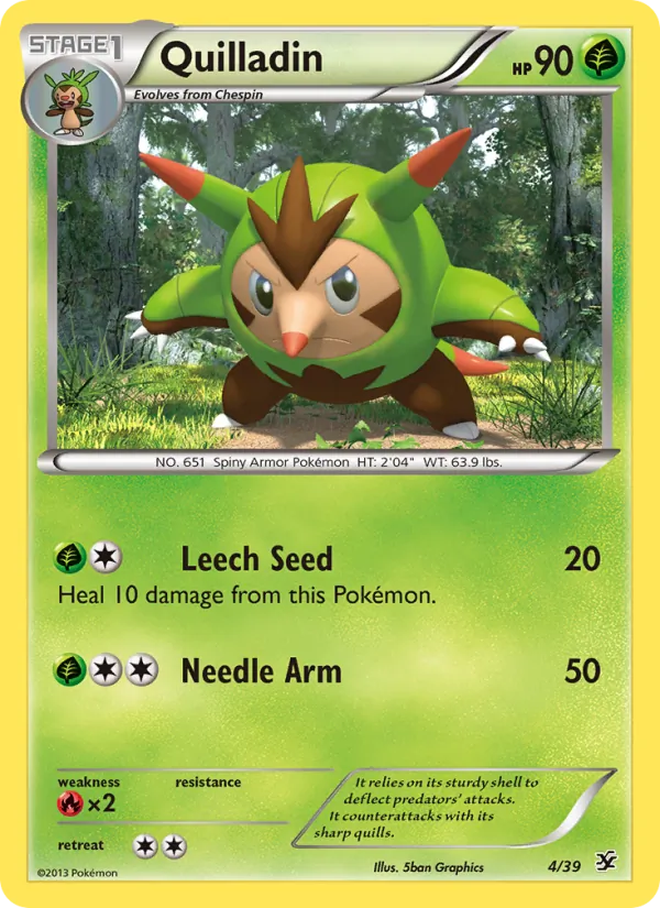 Carta Quilladin de la expansión Kalos Starter Set, número 4/39