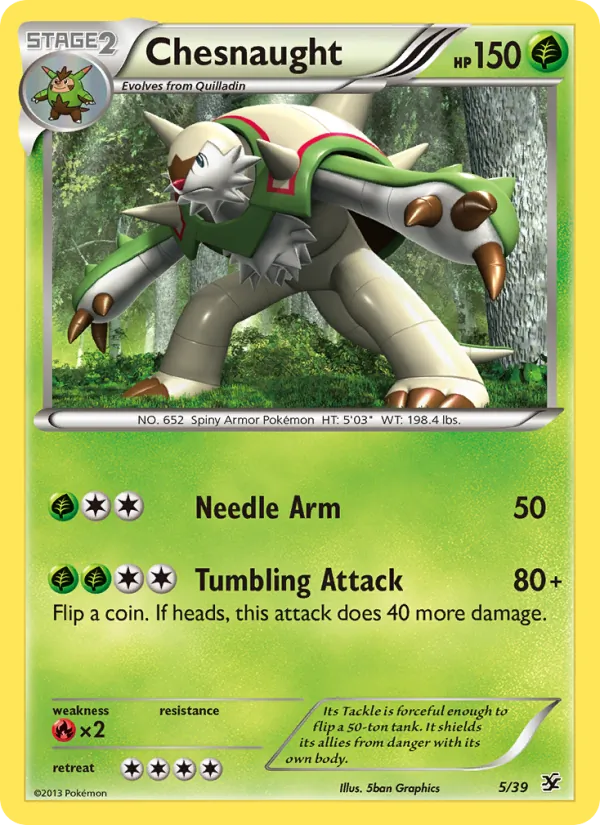 Kaart Chesnaught uit Kalos Starter Set, nummer 5/39