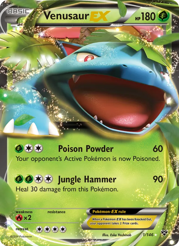 Kartu Venusaur EX dari XY, nomor 1/146